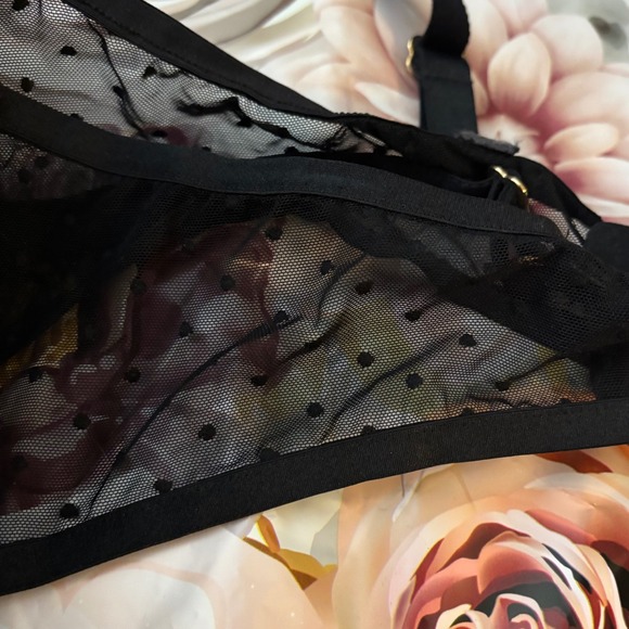 Honey Birdette Bra Mila Black Sexy Corset Lace Up Strappy Bralette Lingerie 40DD - Picture 6 of 10